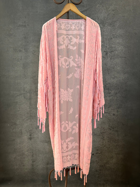 Pink Flower Long Jacket