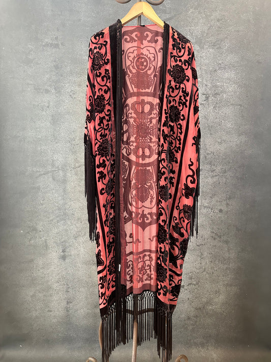 Red Medallion Long Jacket
