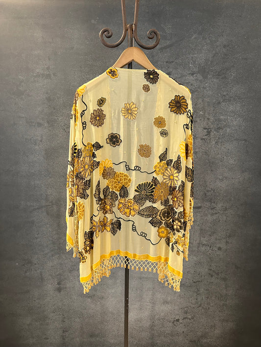 Vintage Short Jacket "Yellow Ivy"