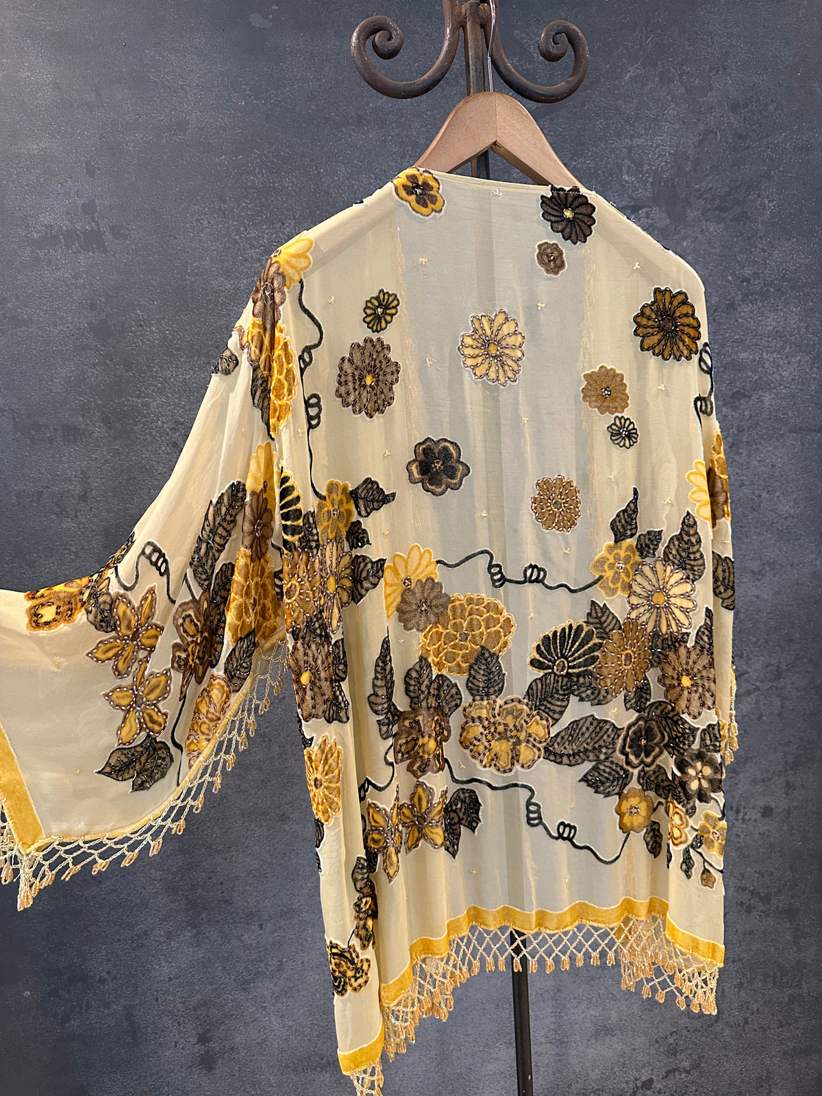 Vintage Short Jacket "Yellow Ivy"