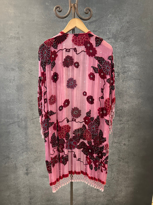 Long Jacket "Fuscia Ivy"
