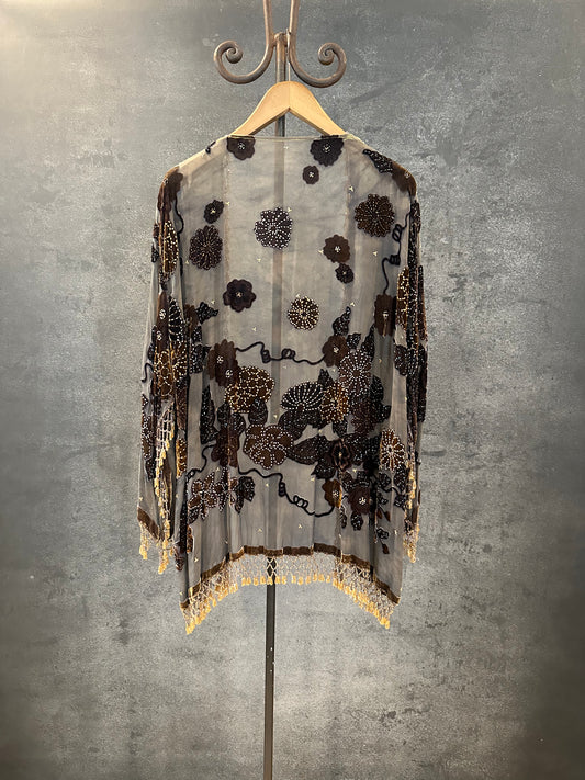 Vintage Short Jacket "Midnight Charcoal Ivy"