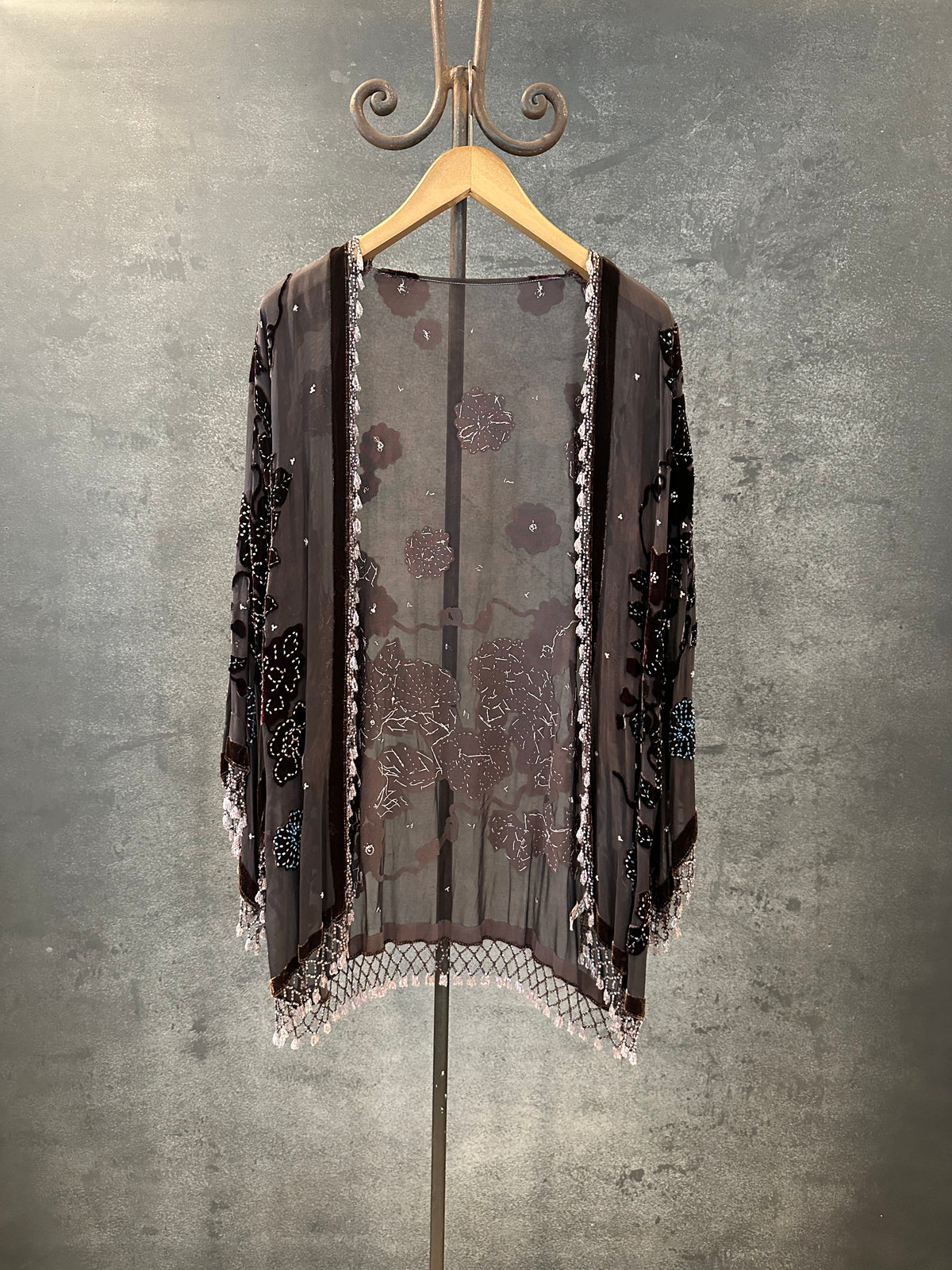 Vintage Short Jacket "Midnight Purple Ivy"