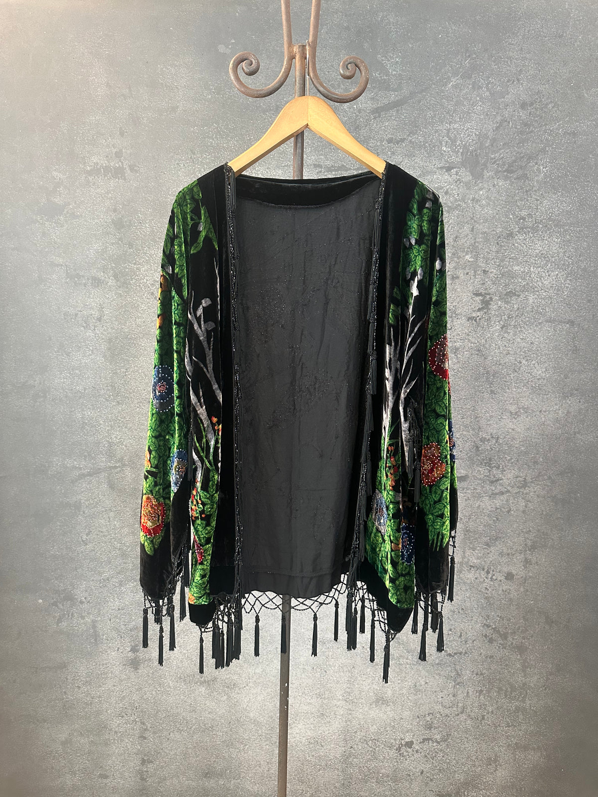 Vintage Short Jacket "Black Peacock"