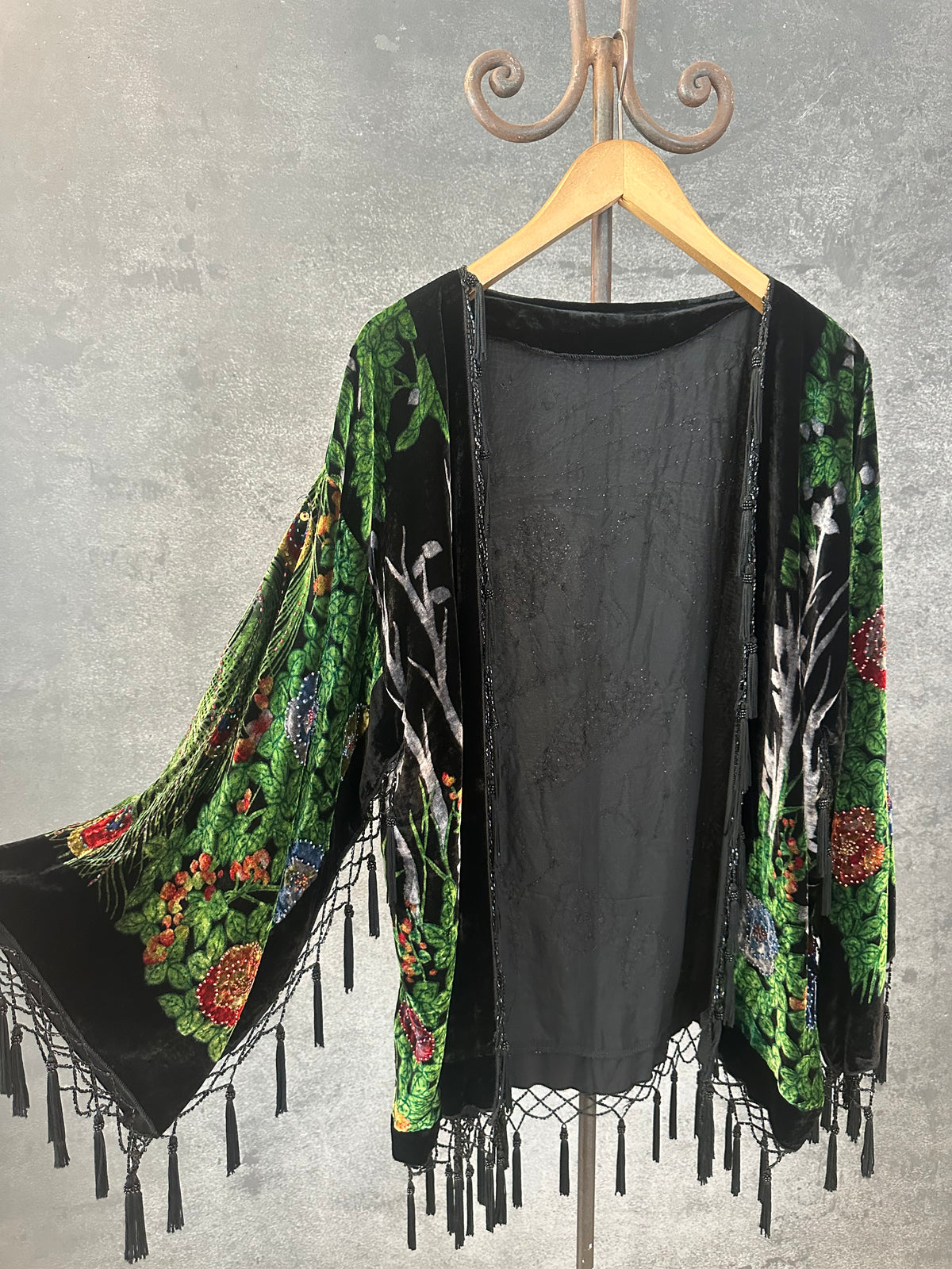 Vintage Short Jacket "Black Peacock"