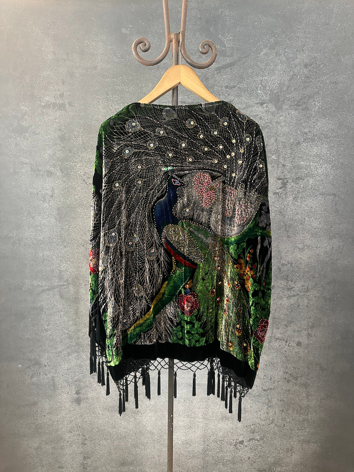 Vintage Short Jacket "Black Peacock"