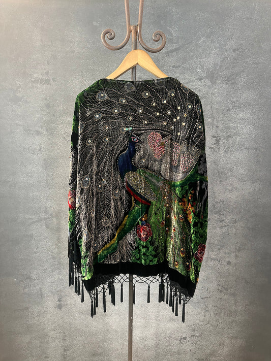 Vintage Short Jacket "Black Peacock"
