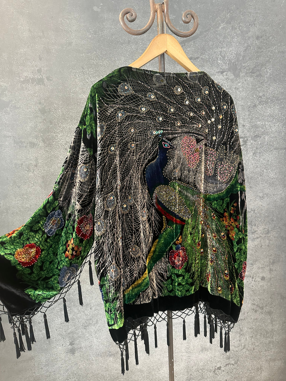 Vintage Short Jacket "Black Peacock"