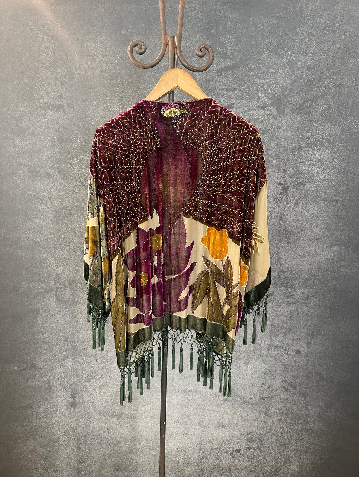 Vintage Short Jacket "Olive Peacock"