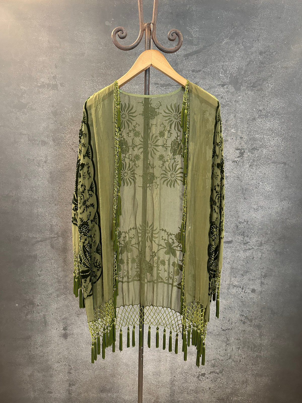 Vintage Short Jacket "Olive Medallions"