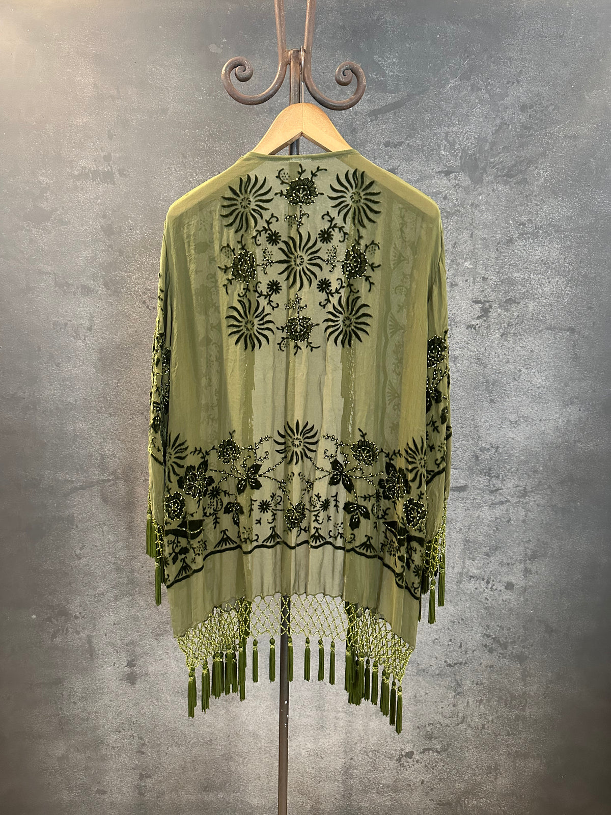 Vintage Short Jacket "Olive Medallions"