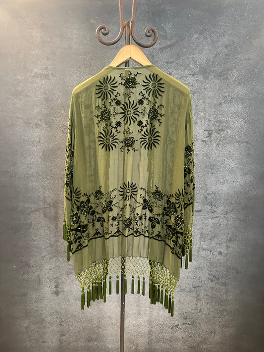 Vintage Short Jacket "Olive Medallions"