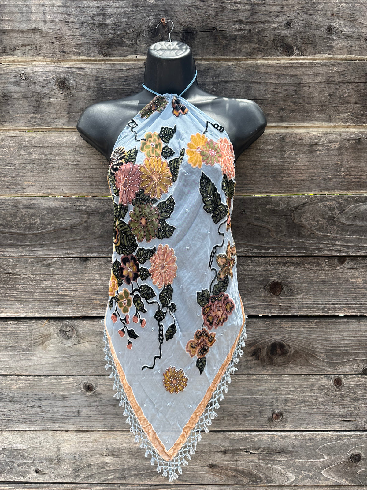 Floral Beaded Halter top