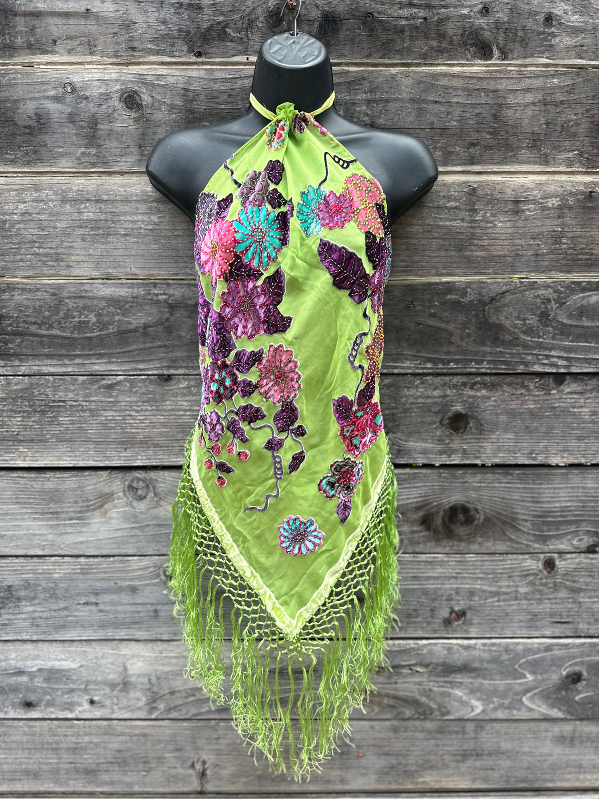 Floral Beaded Halter top