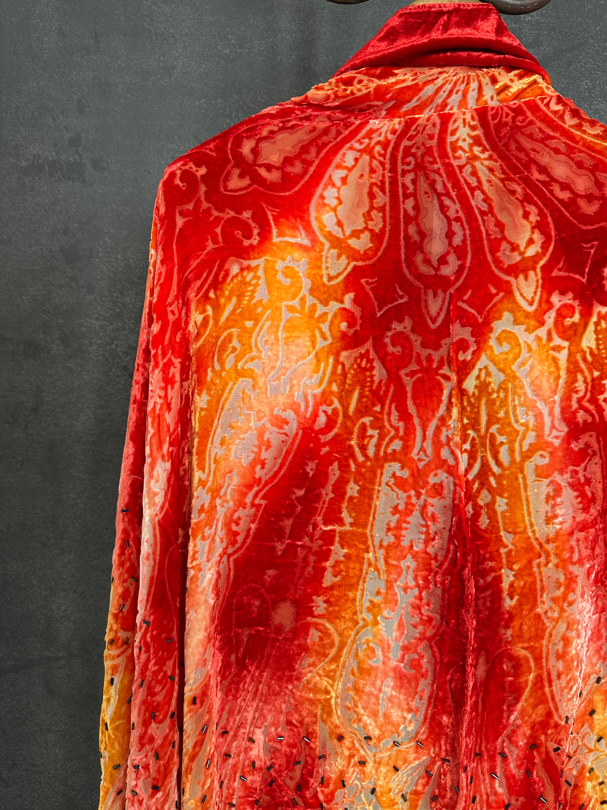 Vintage Sunset Half Moon Shawl