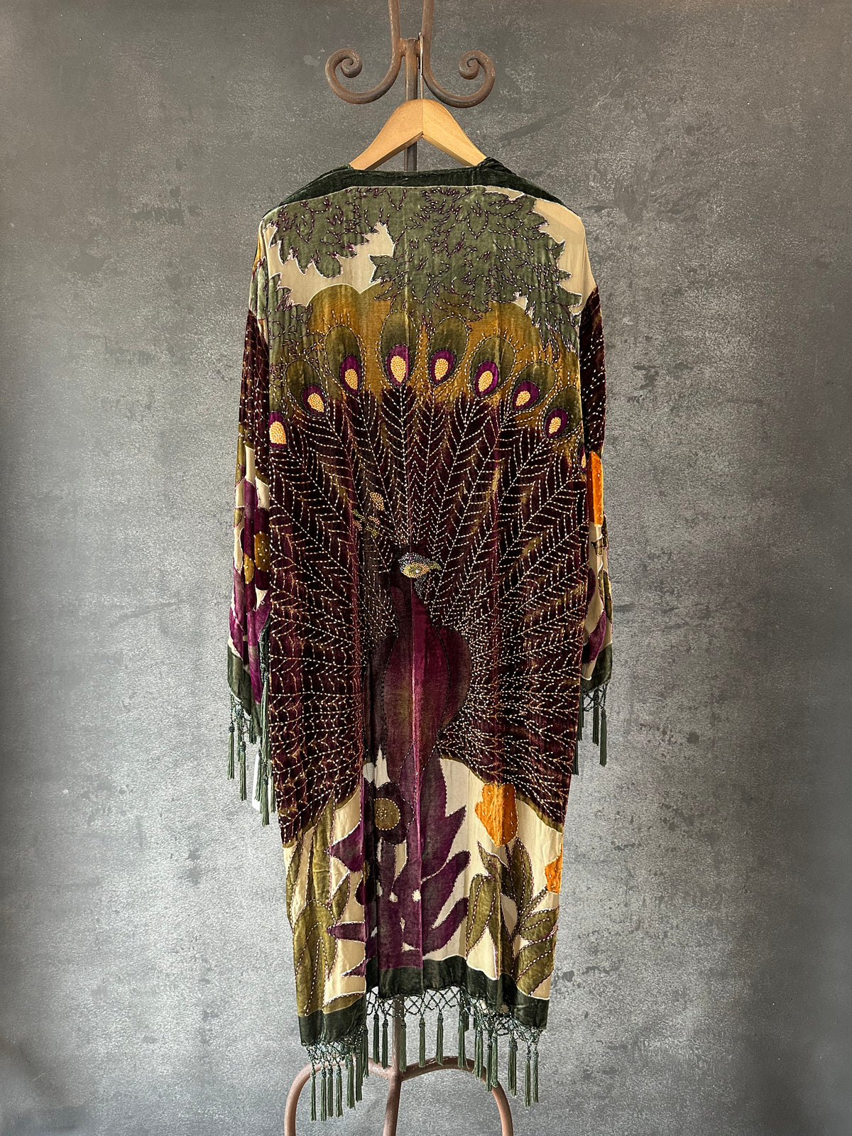 Olive Majestic Peacock Jacket
