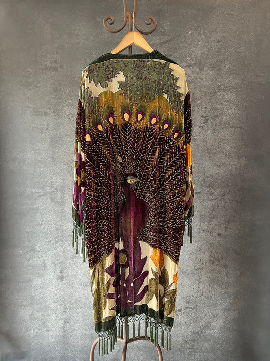 Olive Majestic Peacock Jacket