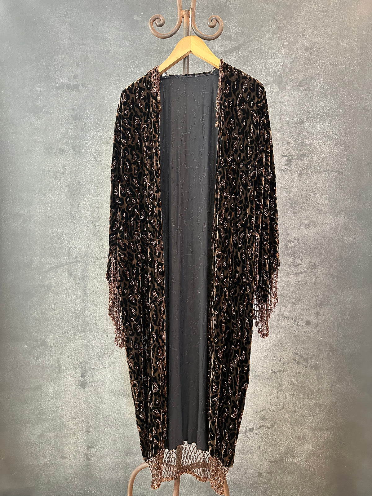 Vintage Fully Beaded Leopard Jacket