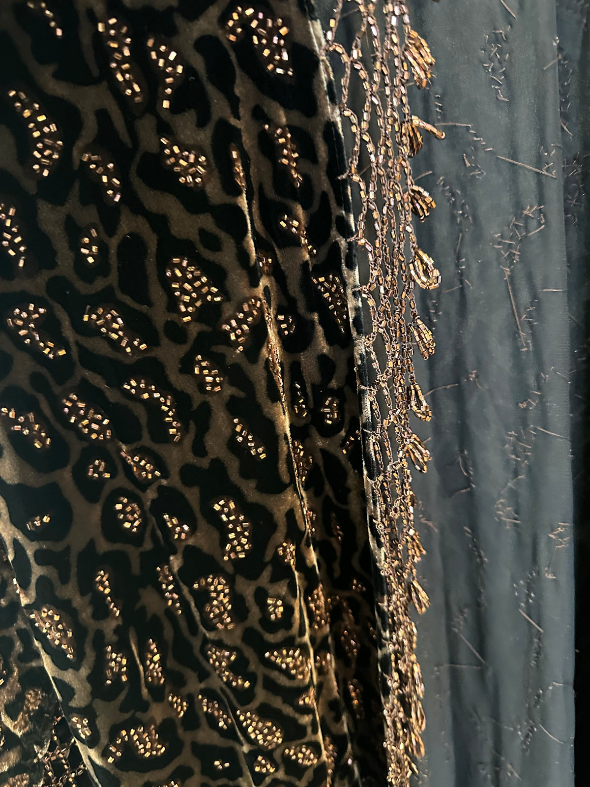 Vintage Fully Beaded Leopard Jacket