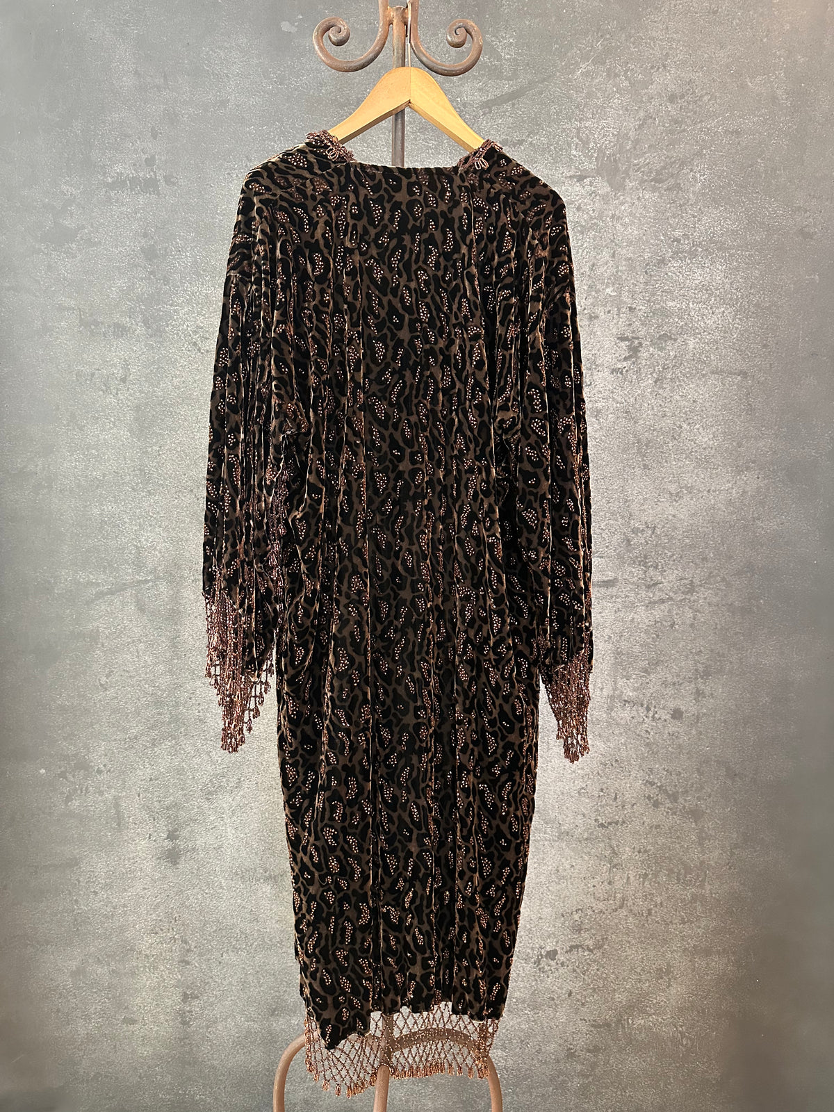 Vintage Fully Beaded Leopard Jacket