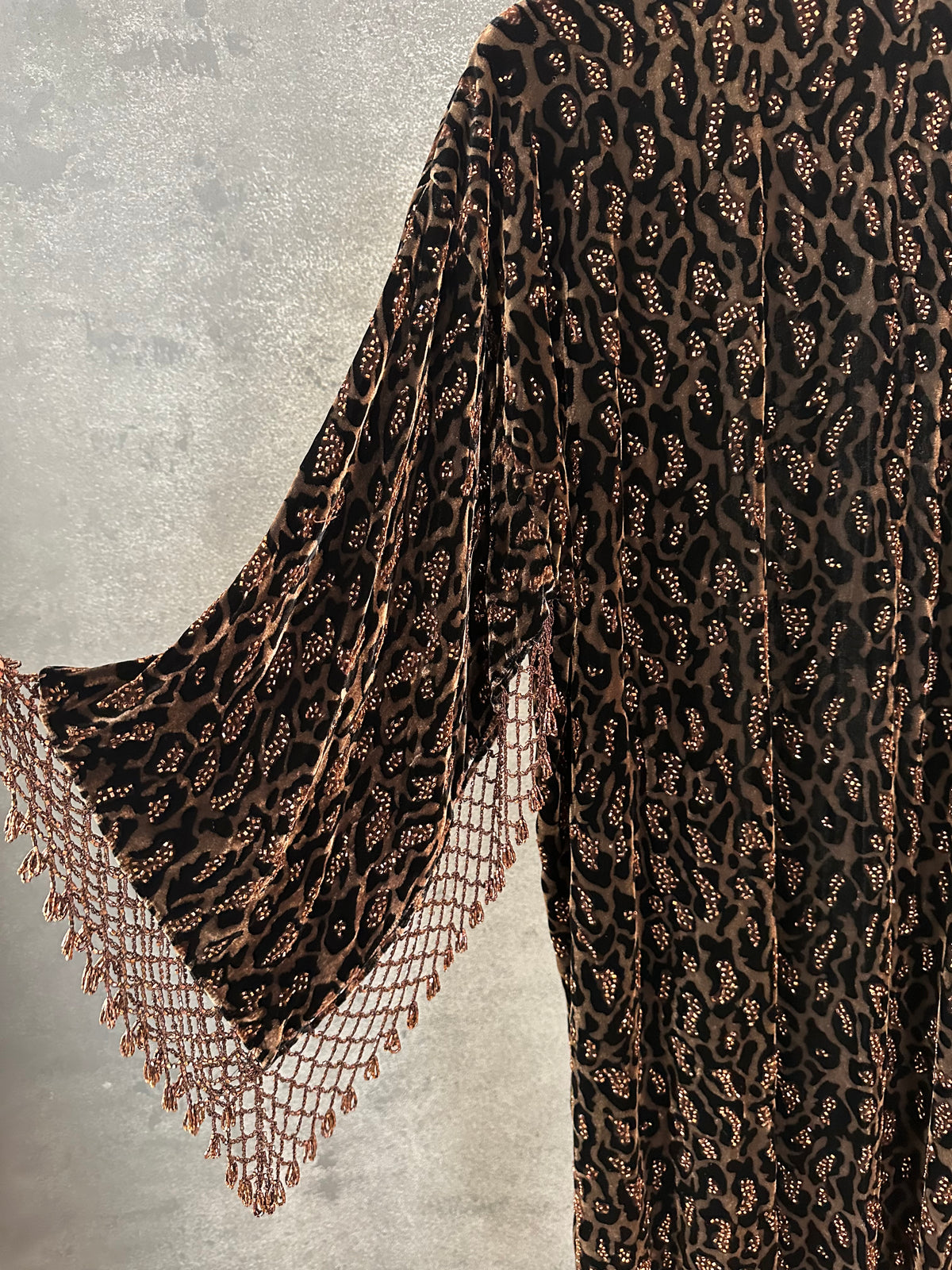 Vintage Fully Beaded Leopard Jacket