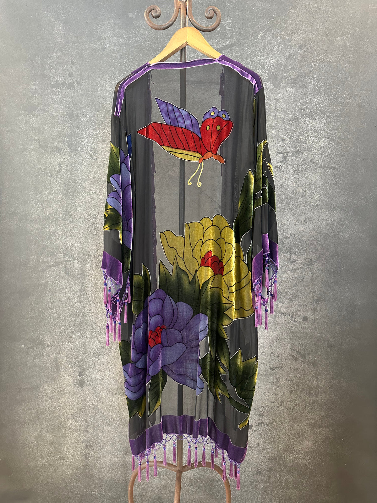 Purple Butterfly Long Jacket