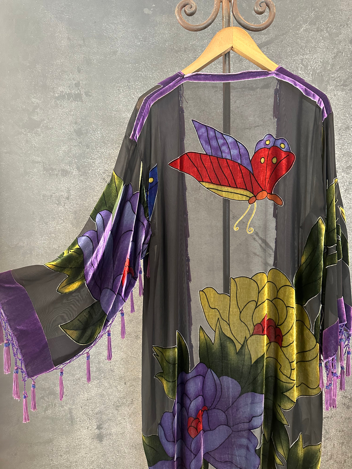 Purple Butterfly Long Jacket