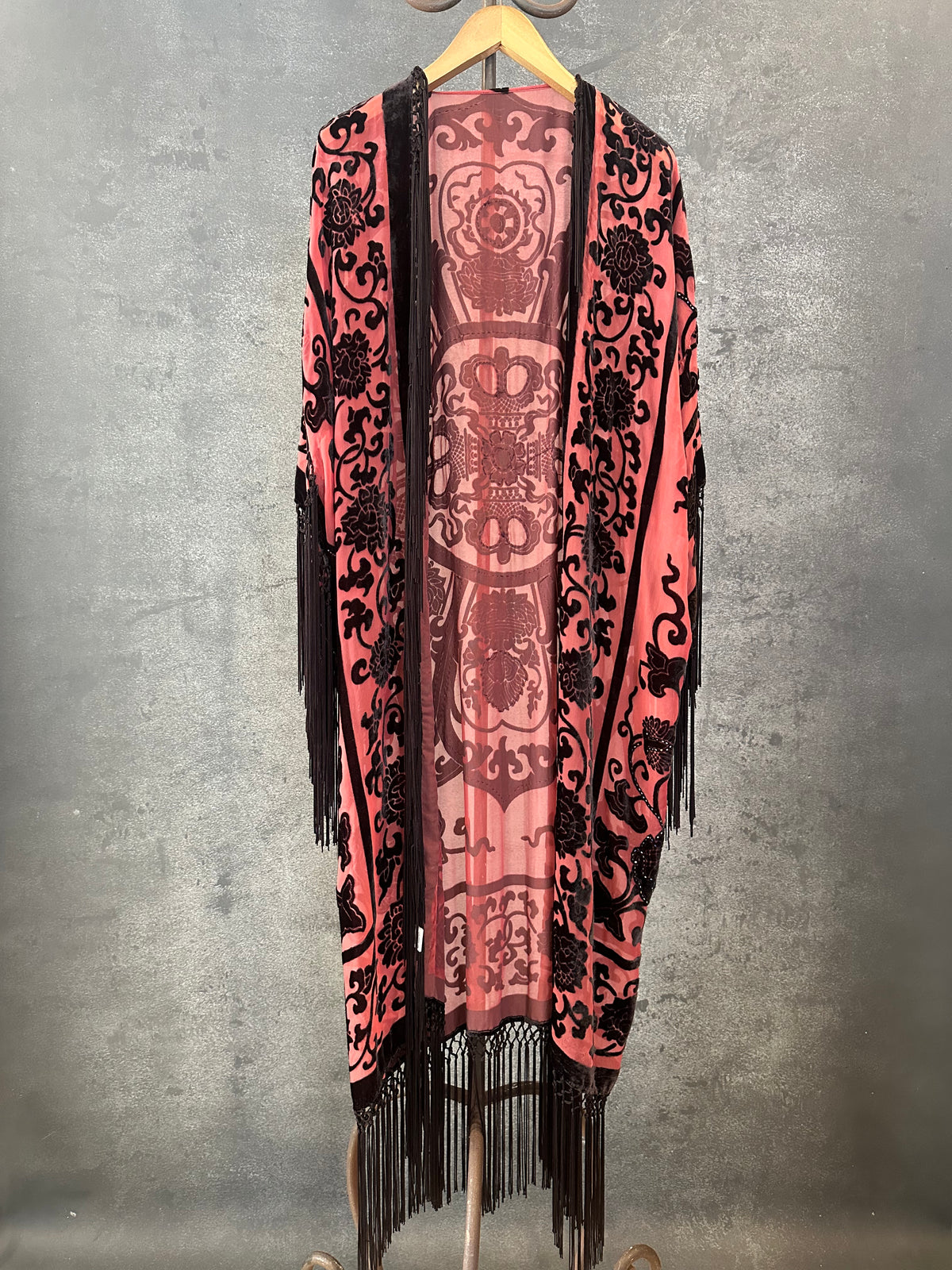 Red Medallion Long Jacket