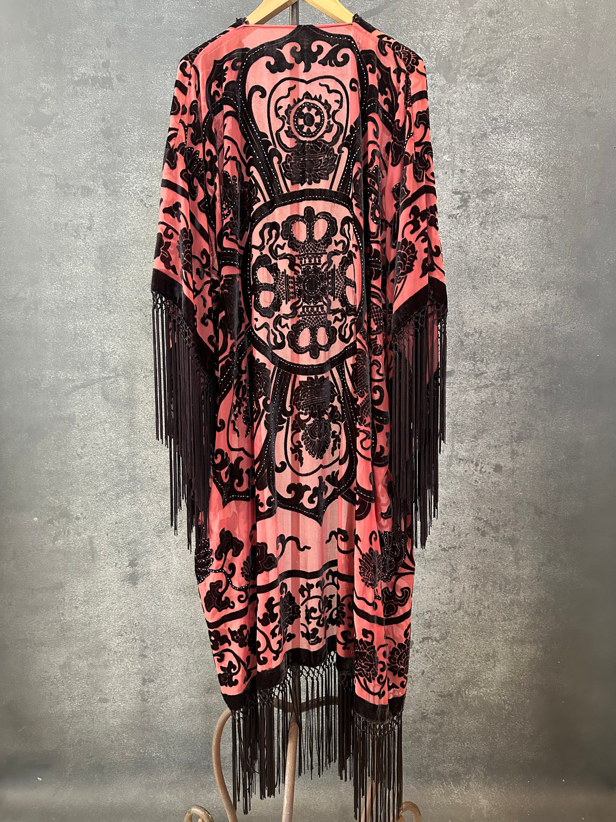 Red Medallion Long Jacket