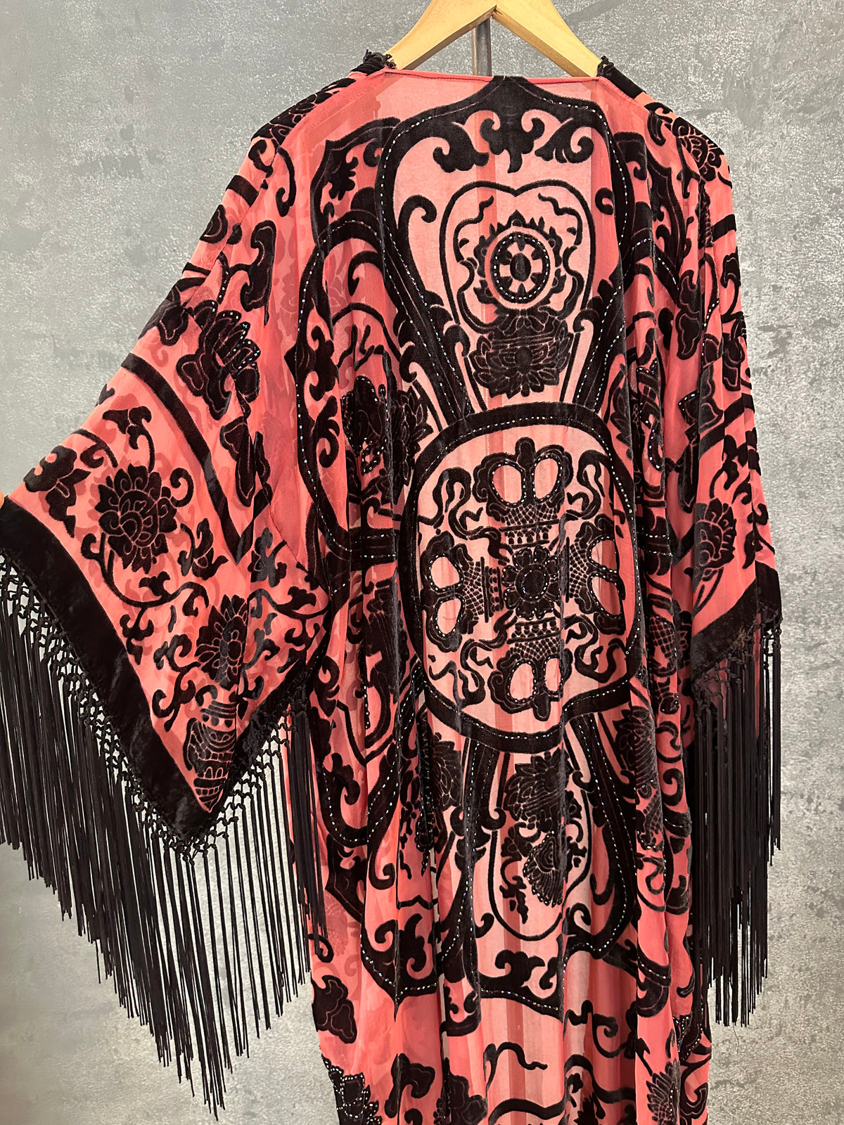 Red Medallion Long Jacket
