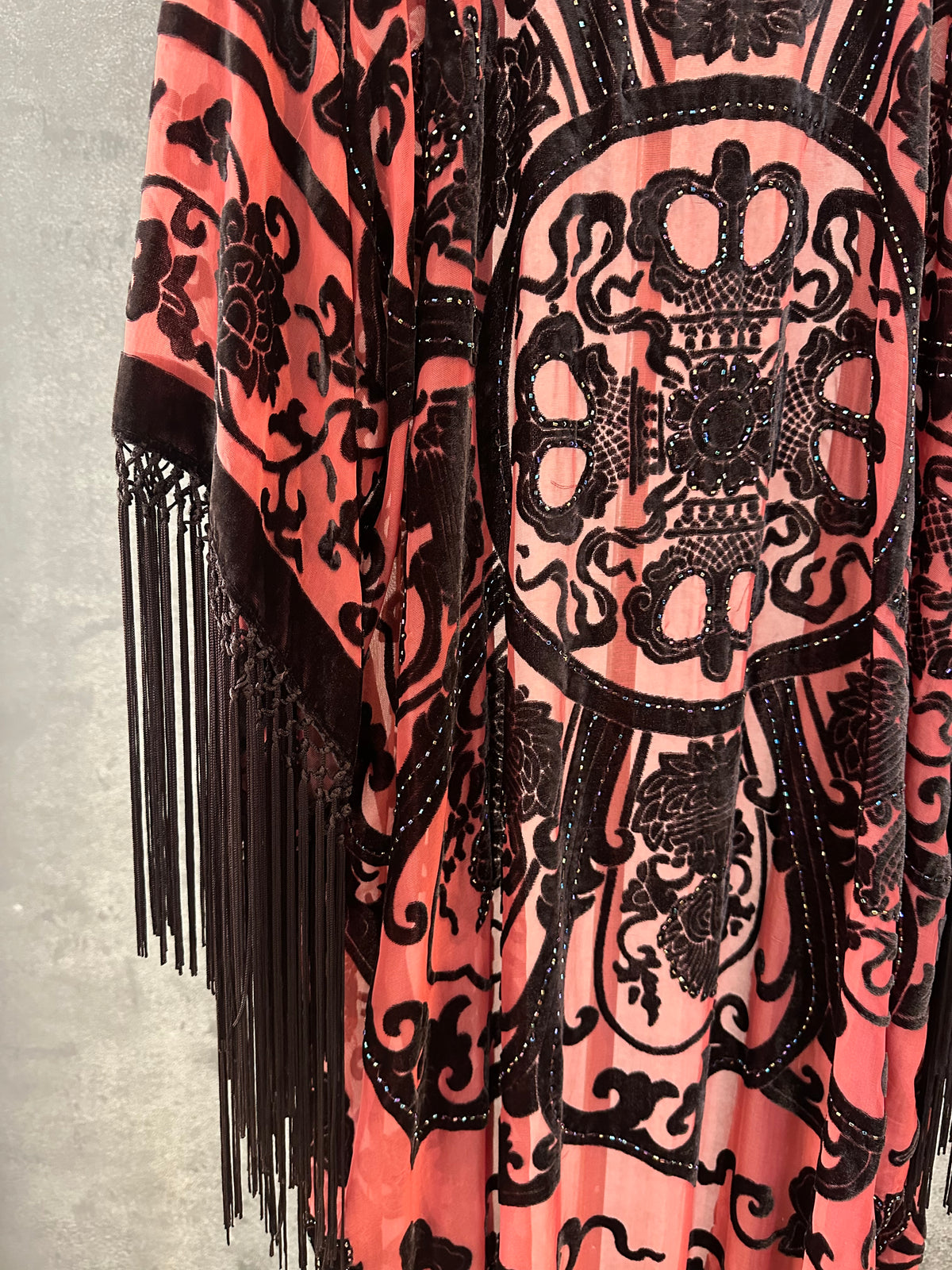Red Medallion Long Jacket