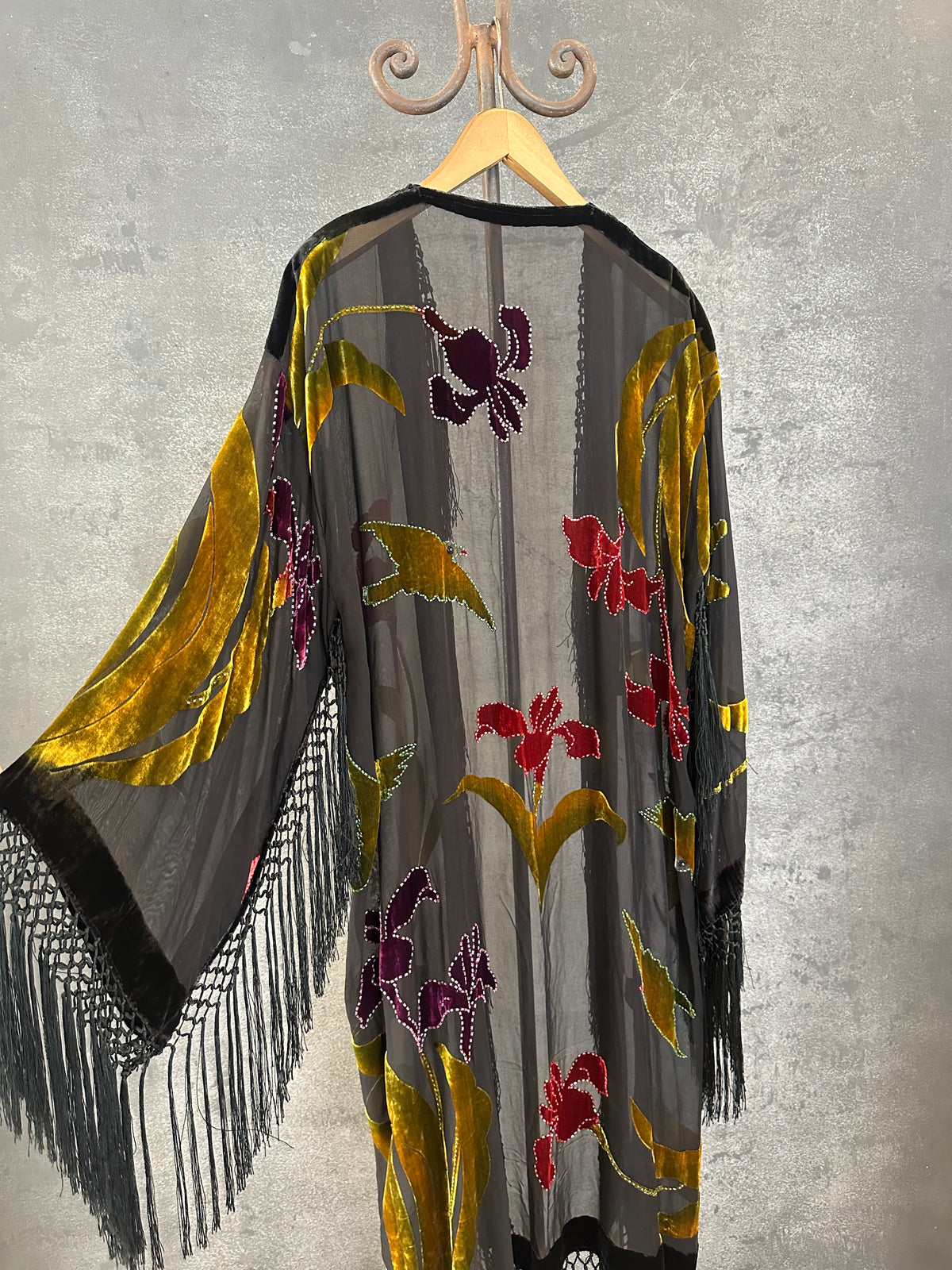 Black Hummingbird Long Jacket